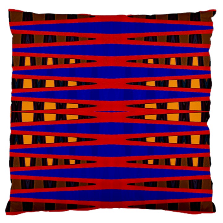 Bright Blue Red Yellow Mod Abstract Large Cushion Case (Two Sides)