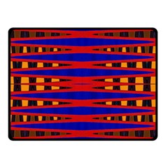 Bright Blue Red Yellow Mod Abstract Double Sided Fleece Blanket (Small) 