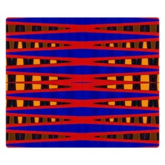 Bright Blue Red Yellow Mod Abstract Double Sided Flano Blanket (Small) 