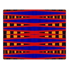 Bright Blue Red Yellow Mod Abstract Double Sided Flano Blanket (large)  by BrightVibesDesign