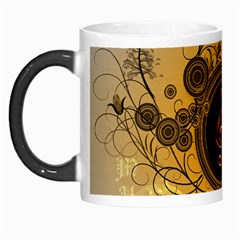 Decorative Clef On A Round Button With Flowers And Bubbles Morph Mugs by FantasyWorld7