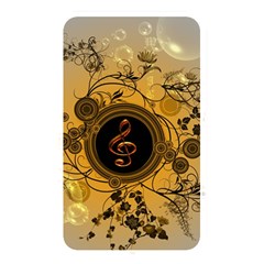 Decorative Clef On A Round Button With Flowers And Bubbles Memory Card Reader by FantasyWorld7