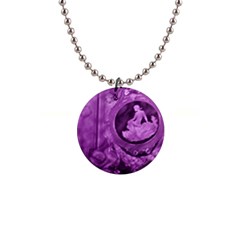 Vintage Purple Lady Cameo 1  Button Necklace by BrightVibesDesign