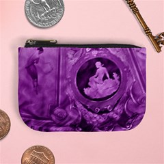 Vintage Purple Lady Cameo Mini Coin Purse by BrightVibesDesign