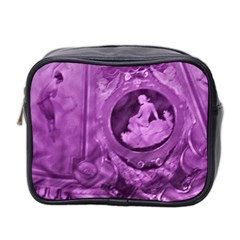 Vintage Purple Lady Cameo Mini Toiletries Bag (two Sides) by BrightVibesDesign