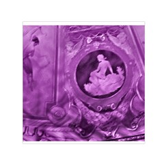 Vintage Purple Lady Cameo Small Satin Scarf (square) by BrightVibesDesign