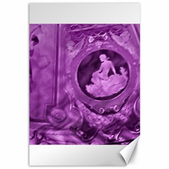 Vintage Purple Lady Cameo Canvas 12  X 18   by BrightVibesDesign