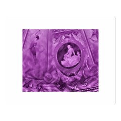 Vintage Purple Lady Cameo Double Sided Flano Blanket (large)  by BrightVibesDesign