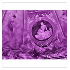 Vintage Purple Lady Cameo Large Satin Scarf (square) by BrightVibesDesign