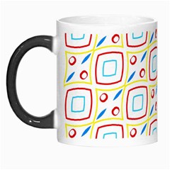 Squares Rhombus And Circles Pattern  Morph Mug by LalyLauraFLM