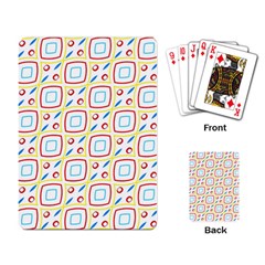 Squares Rhombus And Circles Pattern  			playing Cards Single Design by LalyLauraFLM