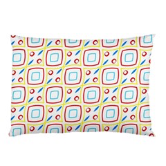 Squares Rhombus And Circles Pattern  			pillow Case by LalyLauraFLM