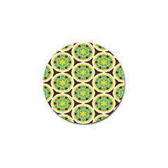 Blue Yellow Flowers Pattern 			golf Ball Marker by LalyLauraFLM