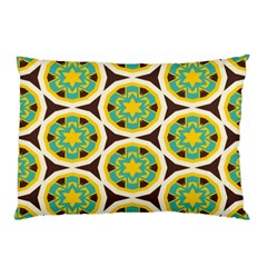 Blue Yellow Flowers Pattern 			pillow Case by LalyLauraFLM