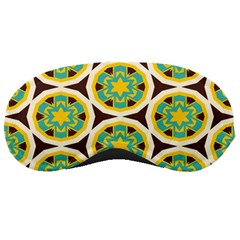 Blue Yellow Flowers Pattern 			sleeping Mask by LalyLauraFLM