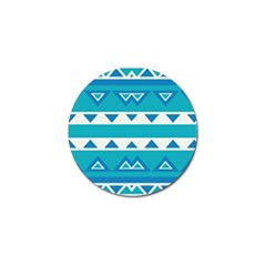 Blue Triangles And Stripes  			golf Ball Marker (4 Pack) by LalyLauraFLM