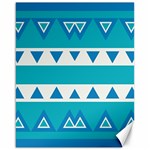 Blue triangles and stripes  			Canvas 16  x 20  15.75 x19.29  Canvas - 1