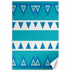 Blue Triangles And Stripes  			canvas 20  X 30  by LalyLauraFLM