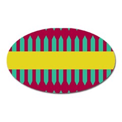 Stripes And Other Shapes   			magnet (oval) by LalyLauraFLM