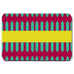 Stripes And Other Shapes   			large Doormat by LalyLauraFLM