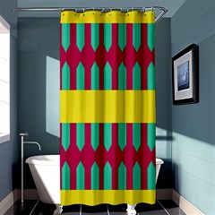 Stripes And Other Shapes   	shower Curtain 36  X 72  by LalyLauraFLM