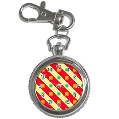 Squares And Stripes    			key Chain Watch by LalyLauraFLM