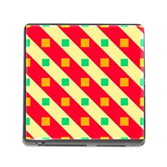 Squares And Stripes    			memory Card Reader (square) by LalyLauraFLM