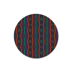 Wavy Chains Pattern     			rubber Coaster (round) by LalyLauraFLM