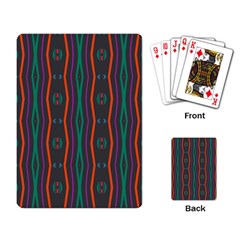 Wavy Chains Pattern     			playing Cards Single Design by LalyLauraFLM