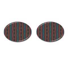 Wavy Chains Pattern     			cufflinks (oval) by LalyLauraFLM