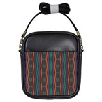 Wavy chains pattern     			Girls Sling Bag Front