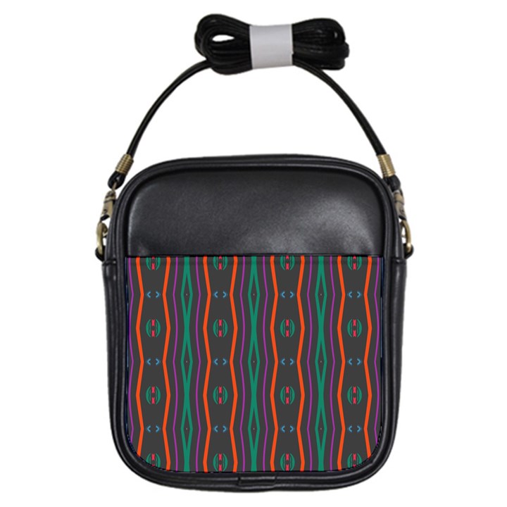 Wavy chains pattern     			Girls Sling Bag