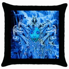 Medusa Metamorphosis Throw Pillow Case (black) by icarusismartdesigns