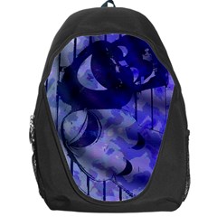 Blue Theater Drama Comedy Masks Backpack Bag by BrightVibesDesign