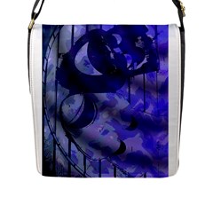 Blue Theater Drama Comedy Masks Flap Messenger Bag (l)  by BrightVibesDesign