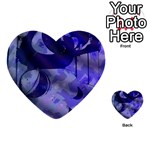 Blue Theater Drama Comedy Masks Multi-purpose Cards (Heart)  Front 1