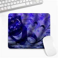 Blue Comedy Drama Theater Masks Large Mousepads by BrightVibesDesign