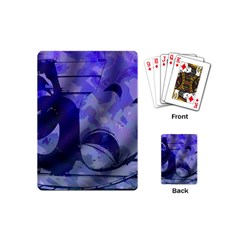 Blue Comedy Drama Theater Masks Playing Cards (mini)  by BrightVibesDesign