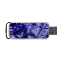 Blue Comedy Drama Theater Masks Portable Usb Flash (one Side) by BrightVibesDesign