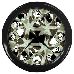 Modern Camo Print Wall Clocks (black) by dflcprints