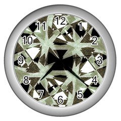 Modern Camo Print Wall Clocks (silver)  by dflcprints