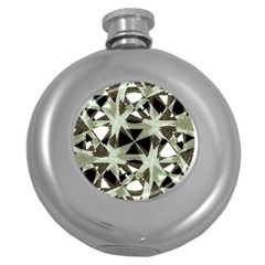 Modern Camo Print Round Hip Flask (5 Oz) by dflcprints