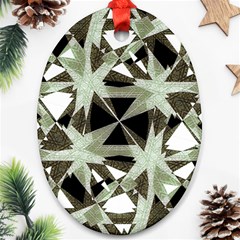 Modern Camo Print Oval Ornament (two Sides) by dflcprints