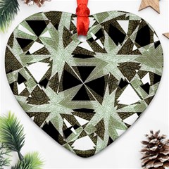 Modern Camo Print Heart Ornament (2 Sides) by dflcprints