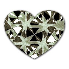 Modern Camo Print Heart Mousepads