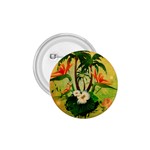 Tropical Design With Flowers And Palm Trees 1.75  Buttons