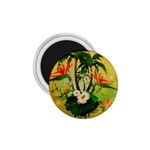 Tropical Design With Flowers And Palm Trees 1.75  Magnets