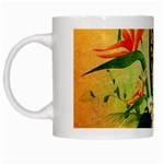 Tropical Design With Flowers And Palm Trees White Mugs