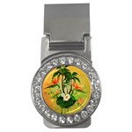 Tropical Design With Flowers And Palm Trees Money Clips (CZ) 