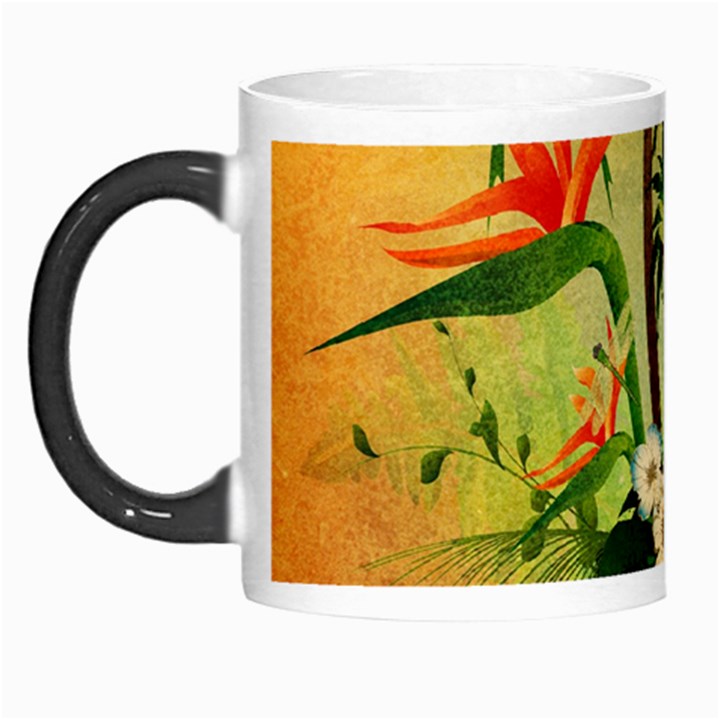 Tropical Design With Flowers And Palm Trees Morph Mugs